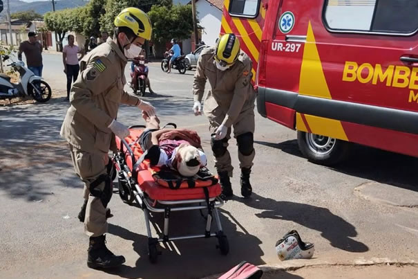 Jovem é socorrido pelo Corpo de Bombeiros após sofrer grave acidente no São Cristóvão