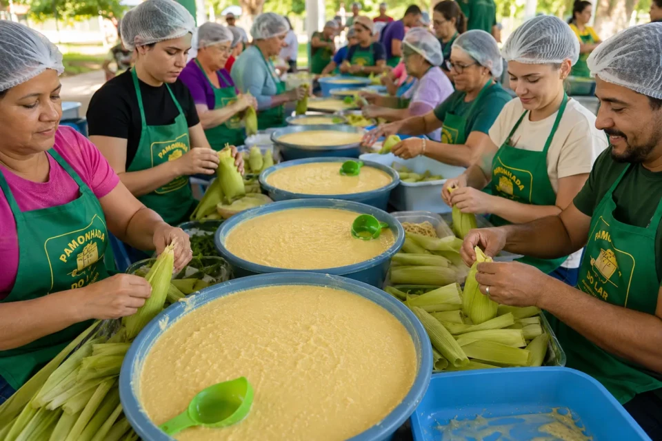 Maior pamonhada do mundo acontece todo ano em Goiás; veja onde